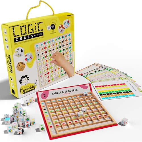 IURVE® Juegos de mesa educativos de Logic Cubes para mejorar las habilidades matemáticas. Juegos Montessori de madera para moverse en el tablero de ajedrez. Juegos para niños a partir de 3 años y