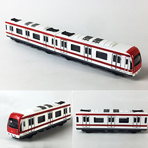 JTMM Modelo del Tren, 4pcs Juguete del Coche fijó el Modelo del Tren del subterráneo del ferrocarril de la Ciudad de la aleación, Metro de la aleación de la Escala 1/64 / Modelo del Coche ToysPlay