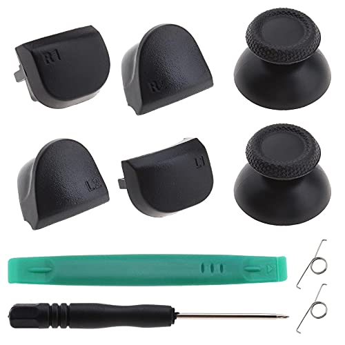 Juego de 10 piezas L1 L2 R1 R2 Trigger Plumas Botones Analógicos Piezas de Repuesto Solo Compatible con Controlador PS5 Dual Sense