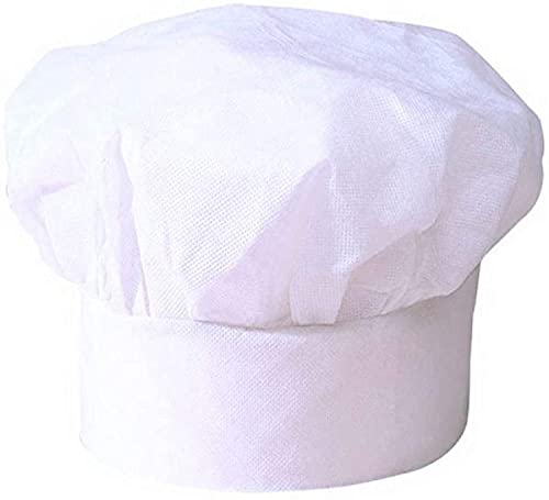 Juego de 3 Gorros Cocineros para Disfraz, Gorro Chef Camarero para Adultos, Disfraces de Uniformes de Trabajo