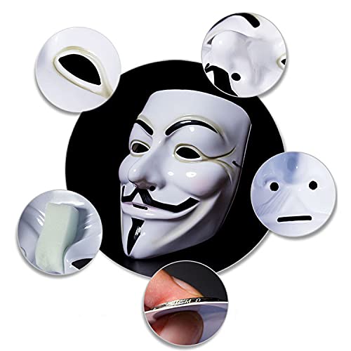 Juego de 4 máscaras de Halloween V para vendetta, fiesta, kit de Halloween para niños, mujeres, hombres, Halloween, fiesta, ostume Cosplay