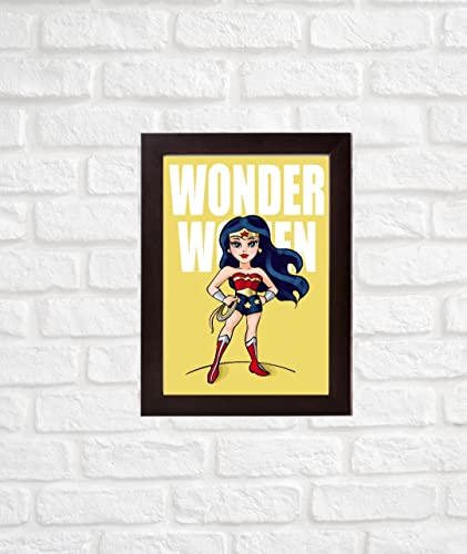 Juego de 6 impresiones de superhéroes femeninas para habitación de niños, arte de pared de Vengadores personalizados, superniñas, mujeres maravillosas, carteles de arte para niña de murciélago (20 x