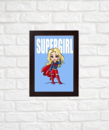 Juego de 6 impresiones de superhéroes femeninas para habitación de niños, arte de pared de Vengadores personalizados, superniñas, mujeres maravillosas, carteles de arte para niña de murciélago (20 x