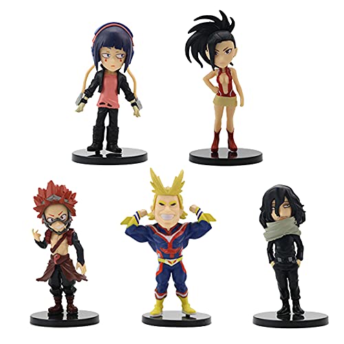 Juego de 9 figuras de anime My Hero Academia de 6,5 a 10,5 cm - Todoroki Shoto Bakugou Katsuki Midoriya Izuku Q Version Model Figurines coleccionables para el hogar