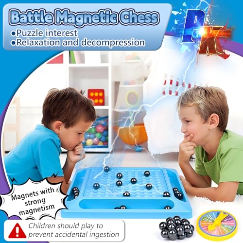 Juego de Ajedrez MagnéTico, Ajedrez de Batalla con MagnéTico, Juego de Mesa MagnéTico, Juego de Ajedrez, Juego de Damas de Rompecabezas para NiñOs, Adultos, Viajes de Fiesta