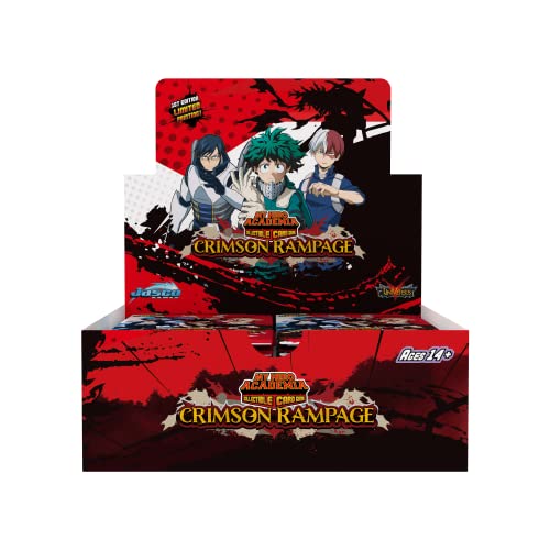 Juego de Cartas coleccionables My Hero Academia - Caja de Refuerzo - Serie 2: Crimson Rampage | Juego de Cartas coleccionables | A Partir de 14 años | para 2 Jugadores