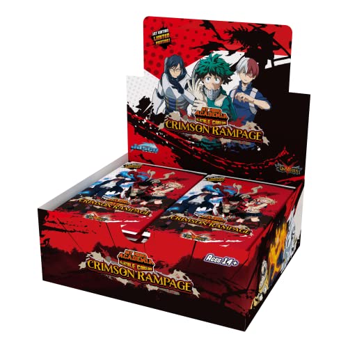 Juego de Cartas coleccionables My Hero Academia - Caja de Refuerzo - Serie 2: Crimson Rampage | Juego de Cartas coleccionables | A Partir de 14 años | para 2 Jugadores