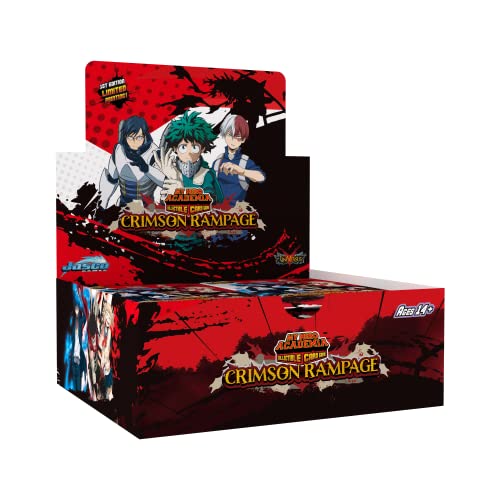 Juego de Cartas coleccionables My Hero Academia - Caja de Refuerzo - Serie 2: Crimson Rampage | Juego de Cartas coleccionables | A Partir de 14 años | para 2 Jugadores