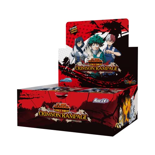 Juego de Cartas coleccionables My Hero Academia - Caja de Refuerzo - Serie 2: Crimson Rampage | Juego de Cartas coleccionables | A Partir de 14 años | para 2 Jugadores