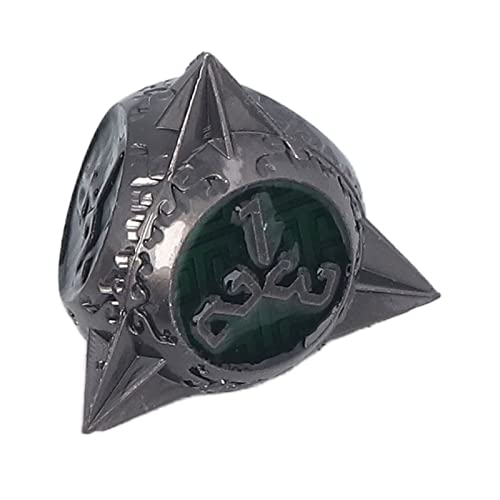 Juego de Dados D&D de Metal, 7 Piezas Juego de Mesa Port¨¢Til Poli¨¦Drico Dados Desplazamiento Equilibrado Juegos de Mesa Vintage Accesorios para Juego de Mazmorras y Dragones (Verde)