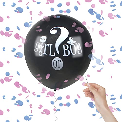 Juego de decoraciones de revelación de género para bebé (43 piezas) – Globos para niño o niña y globos rosa y azul & Banner para revelar ideas de género y fiesta de revelación de género