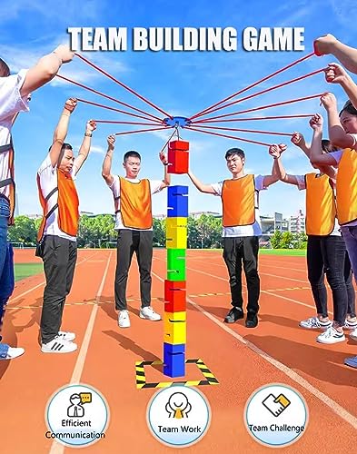 Juego de Equipo Juegos de Team Building al Aire Libre for el Trabajo, Empresa Los Juegos for Romper el Hielo en la Oficina promueven la comunicación | cooperación amistosa (Color : Green, Size : 8PC