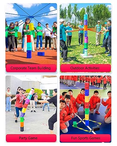 Juego de Equipo Juegos de Team Building al Aire Libre for el Trabajo, Empresa Los Juegos for Romper el Hielo en la Oficina promueven la comunicación | cooperación amistosa (Color : Green, Size : 8PC