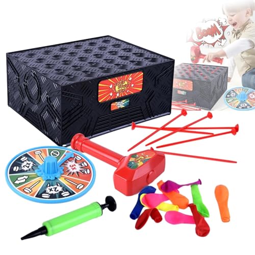 Juego de globos Wack-A, el mejor juego de globos Blast Box de 2024, juego de globos Explosion Box, juegos de mesa de escritorio con globos complicados para reuniones familiares. (1 set)