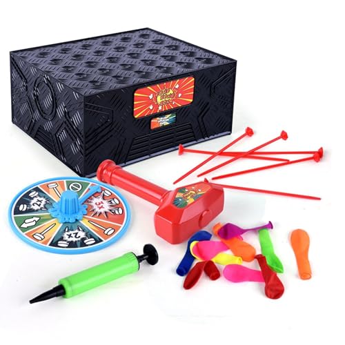 Juego de globos Wack-A, el mejor juego de globos Blast Box de 2024, juego de globos Explosion Box, juegos de mesa de escritorio con globos complicados para reuniones familiares. (1 set)