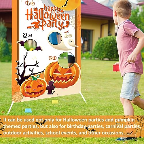 Juego de Lanzamiento de Puf de Halloween, ZoneYan Juego de Lanzamiento de Puf de Halloween, Halloween Puf Juego Banner, Bolsa de Frijol de Halloween Juego, Juegos de Fiesta para Niños Exteriores