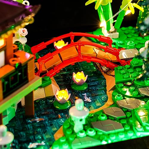 Juego de luces LED para Lego Garten der Silencio Lego 10315 Tranquil Garden Botanical Zen, juego de jardín - solo luces, sin modelo (versión remota)