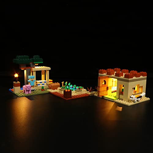 Juego de Luces LED para Lego Minecraft The Illager Assault Juego de Luces LED para Lego 21160 The Illager Assault Regalo Creativo para niños y niñas (sin Modelo Lego)