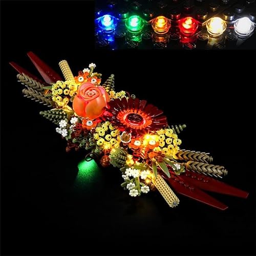 Juego de luces USB para centro de mesa de flores Lego 10314, colección botánica, manualidades, bloques de ladrillo, juego de construcción, no incluye modelo LEGO