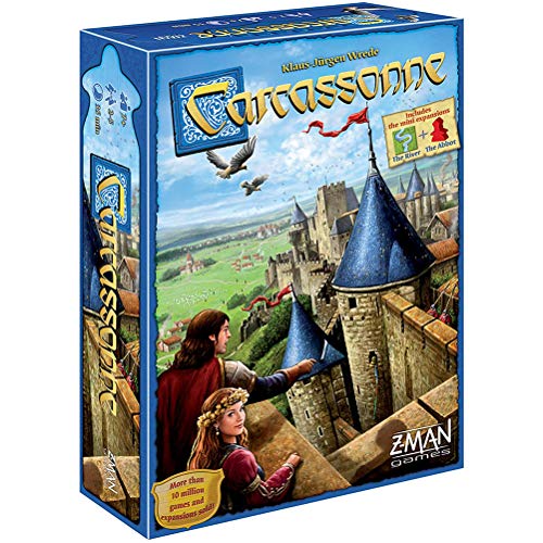 Juego de Mesa Carcassonne Juego de Mesa para Fiesta Familiar Juego de Mesa Expandido Un Juego de Estrategia para la Construcción de Ciudades,el Acaparamiento de Terrenos Edificios Adecuado para (1)