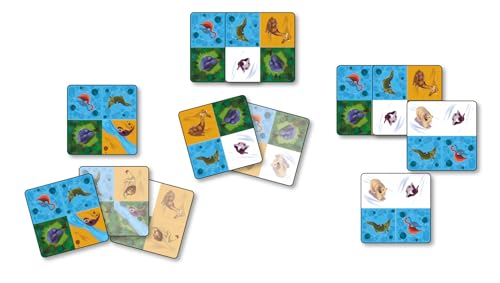 Juego de mesa Nimalia,Juego de estrategia con temática de animales,Juego de construcción de territorio,Tiempo promedio de juego de 25-30 minutos,Fabricado por Lucky Duck Games