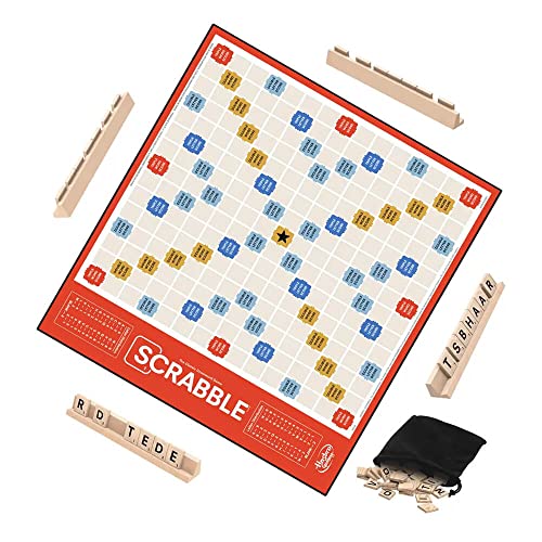 Juego de mesa Scrabble, juego de palabras clásico para niños de 8 años en adelante, divertido juego familiar para 2 a 4 jugadores, el clásico juego de crucigramas