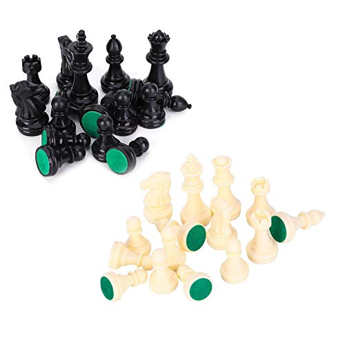 Juego de Piezas de ajedrez, Juego de ajedrez Internacional de plástico Juego Completo de Piezas de ajedrez(64 mm) Chess, Leisure Sports Ajedrez Y Cartas, Deportes De Ocio