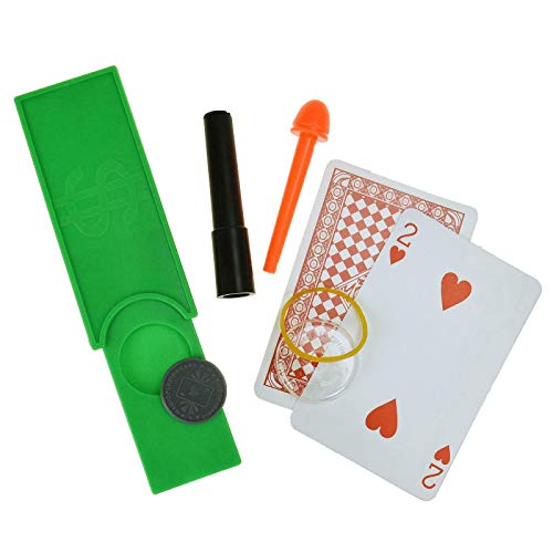 Juego de trucos de magia para niños, trucos de magia increíbles para niños, de fácil alcance, trucos de tarjetas y mucho más, adecuado para mayores de 6 años (kit de trucos mágicos)