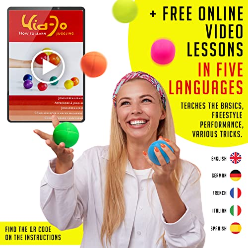 Juggle Dream Juego de 5 UV Smoothie Bolas de Malabares Profesionales con vídeo de Aprendizaje en línea Gratuito, Principiantes y Expertos (Verde)