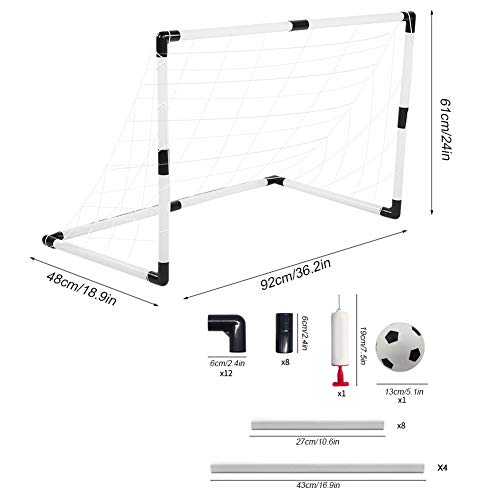 Juguete De Red Para Poste De Portería De Fútbol, ​​poste De Portería De Red De Fútbol Plegable, Juegos Deportivos De Fútbol Para Interiores Y Exteriores, Minijuego De Práctica De Entrenamiento(Blanco)