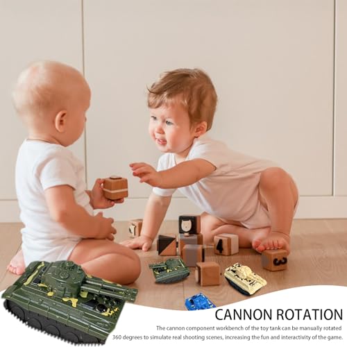 Juguete de Tanque extraíble, Juguete de Tanque Militar de PVC, Modelo de vehículo Mini Tanque Resistente a los Golpes, Modelos de vehículos de Tanque de Juguete para Regalo de cumpleaños, Juguete ode