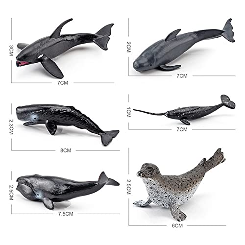 Juguetes de Animales Marinos, 12 Figuras de Animales, Animales Marinos, Figuras de Juguete realistas, Juguetes de delfín de tiburón, pingüinos Ballenas, Juguetes educativos, Regalos para niños