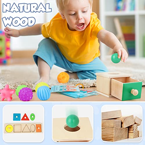 Juguetes Niños 2 Año Montessori 5 En 1 Juguetes Educativos de Madera Pelotas Sensoriales Bebe Caja Permanencia Montessori Juegos Educativos Regalo Bebe 2 3 Años