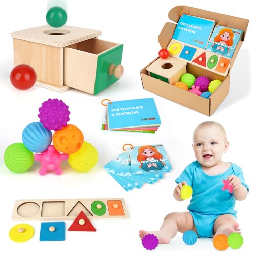 Juguetes Niños 2 Año Montessori 5 En 1 Juguetes Educativos de Madera Pelotas Sensoriales Bebe Caja Permanencia Montessori Juegos Educativos Regalo Bebe 2 3 Años