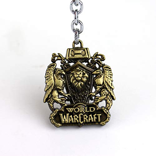 juler Wow World of Warcraft Llavero de Metal Tribal Union Lich King Llave Creativa Colgante,Bronce,Un tamaño