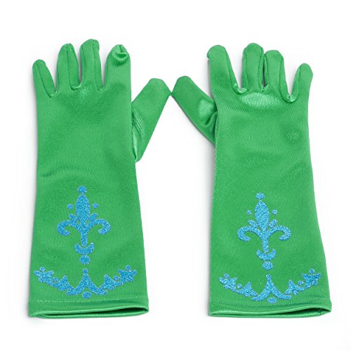 Katara 1098 - Guantes de Princesa - Accessorio de Disfraz Halloween, Carnaval, Cumpleaños - Niñas de 2-9 Años, Verde