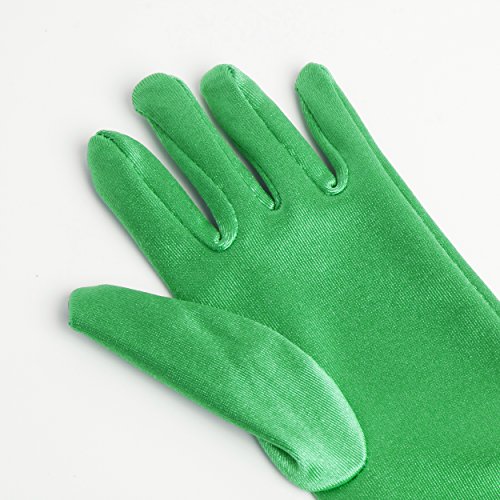 Katara 1098 - Guantes de Princesa - Accessorio de Disfraz Halloween, Carnaval, Cumpleaños - Niñas de 2-9 Años, Verde