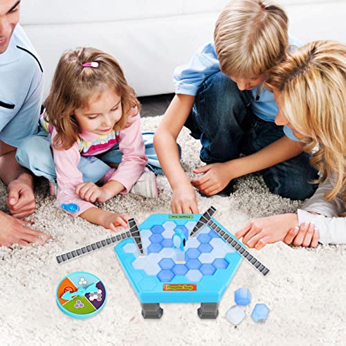 Keloc Guardar Pingüino En El Hielo Juego | Divertido pingüino Iceberg Juego,pingüinos Ice Activate Family Party Ice Breaking Kids Puzzle Table Knock Block