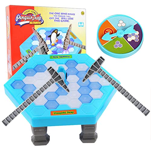 Keloc Guardar Pingüino En El Hielo Juego | Divertido pingüino Iceberg Juego,pingüinos Ice Activate Family Party Ice Breaking Kids Puzzle Table Knock Block