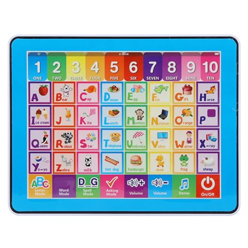 Kids Learning Pad Bebé Educativo Juego inteligente Tableta Música infantil ABC Aprendizaje de juguete para letras Palabras Número de ortografía