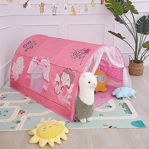 Kids Tents Playhouse, Magical Kids Play Tent, Kids Play Tents Playhouse Privacy Space Portable Frame Curtains Tent, Playhouse with Sea World & Princess Cart Patterns