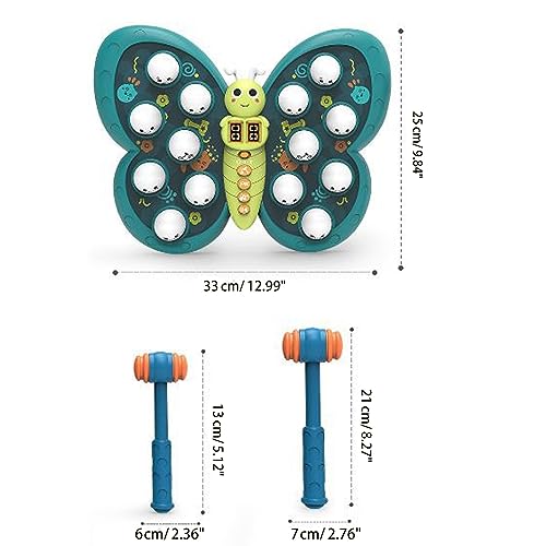 KieTeiiK Juguetes, los niños crean un verdadero hámster forestal para Butterfly Whack A Mole antes de accesorios educativos para jugar aventura juguete de mesa mejor Gi