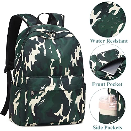 Kimwadalh Mochila Escolar Unisex Sets de útiles Mochilas Escolares Juveniles Niño Primaria Mochilas Camuflaje Chico Bolsas Escolares Colegio,3 in 1 Backpack Set Schoolbag Teens