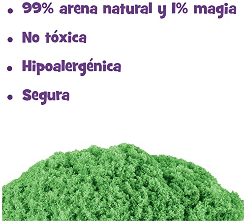 Kinetic Sand - ARENA MÁGICA - 907g de Arena Verde para Mezclar, Moldear y Crear - Kit Manualidades Niños - 6061463 - Juguetes Niños 3 Años +