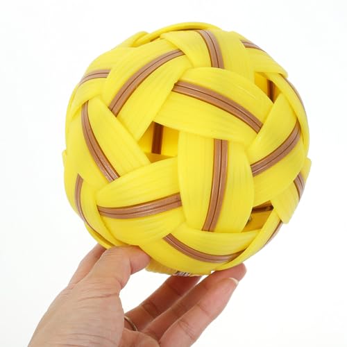 Kisangel Takraw Ball Rattan Ball Takraw Sport Kick Ball Kick Voleibol Tailandia Pelota Tradicional Juego Asiático Práctica para Niños Al Aire Fútbol De Playa Favores De Fiesta