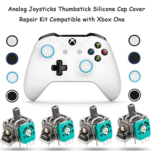 Kit de 31 Repuestos de Controlador de Juego, Tapa Agarre, Joystick, Parachoque Disparador LB RB, Botones ABXY, Puerto Enchufe Auricular, Destornillador Compatible con Xbox One S Modelo 1708