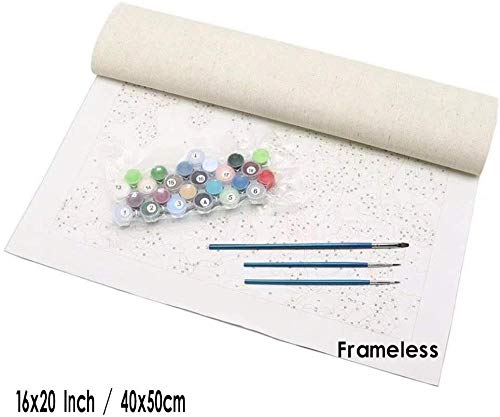 Kit de pintura por números para adultos y niños principiantes, kits de pintura al óleo, regalos de cumpleaños, decoración de pared <16x20 pulgadas>WM-2795-Blue Sky Baiyun 2 (2)