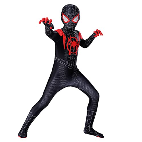 Kitimi disfraz spider niño, spider miles morales disfraz de superhéroe con máscara, marvel legends spider Cosplay disfraz para halloween, navidad, carnaval y cumpleaños