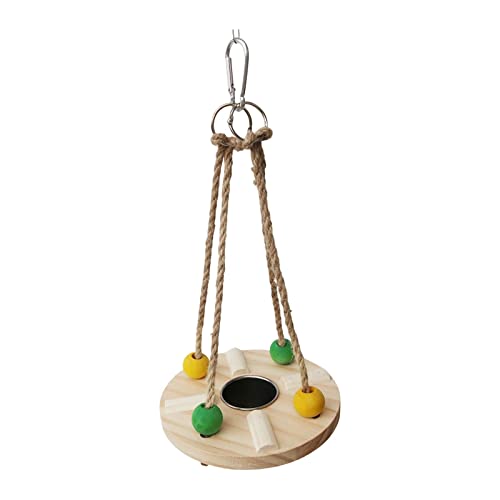 kowaku Bird Swing Toys Chicken Toys Entrenamiento Ejercicio Juguete Escalada Molienda Bird Masticar Columpio Juguete para Budgie Canary Parrot, Ronda