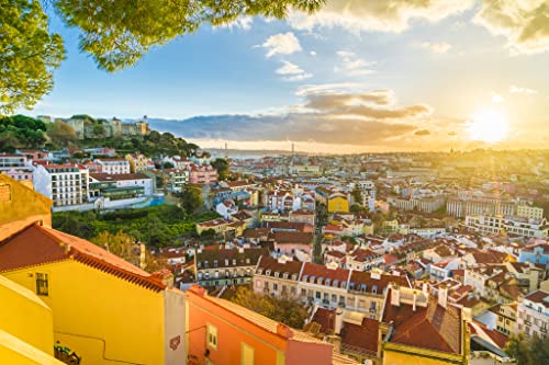 Lais Puzzle Vista panorámica de Lisboa al Atardecer, Portugal 2000 Piezas